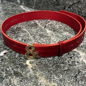Dolce & Gabbana Red Belt with Gold Accent